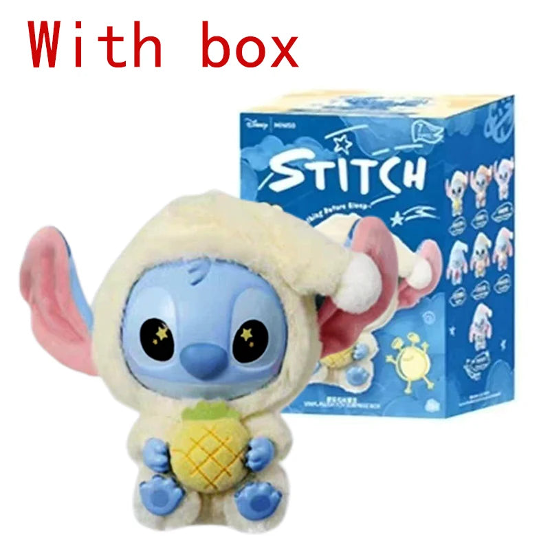 New Miniso Disney Stitch Eat Some Thing Before Sleep Series Vinyl Blind Box Bag Pendant Cute Doll Mystery Box Toy Adult Gift