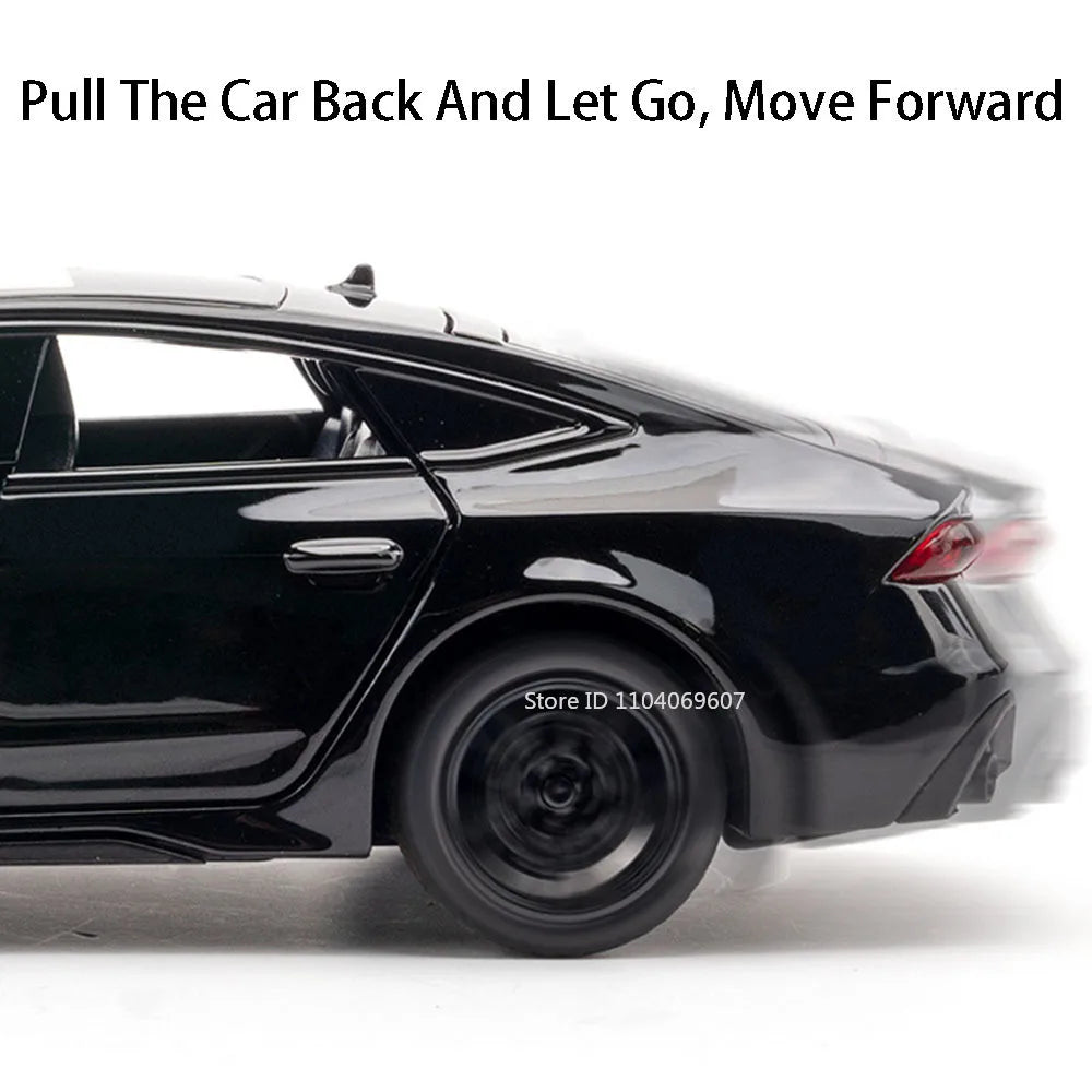 RS7 Sportback Alloy Diecast Model Car – 6 Doors Open, Sound & Light, Pull-Back Function