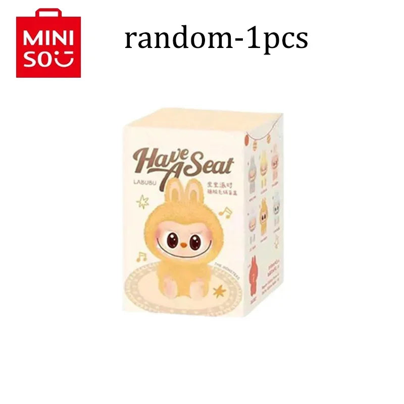 MINISO Blind Box Vinyl Doll 2nd Generation New Collection Have a Seat Plush Doll Action Figure Keychain Pendant Table Gift HOT