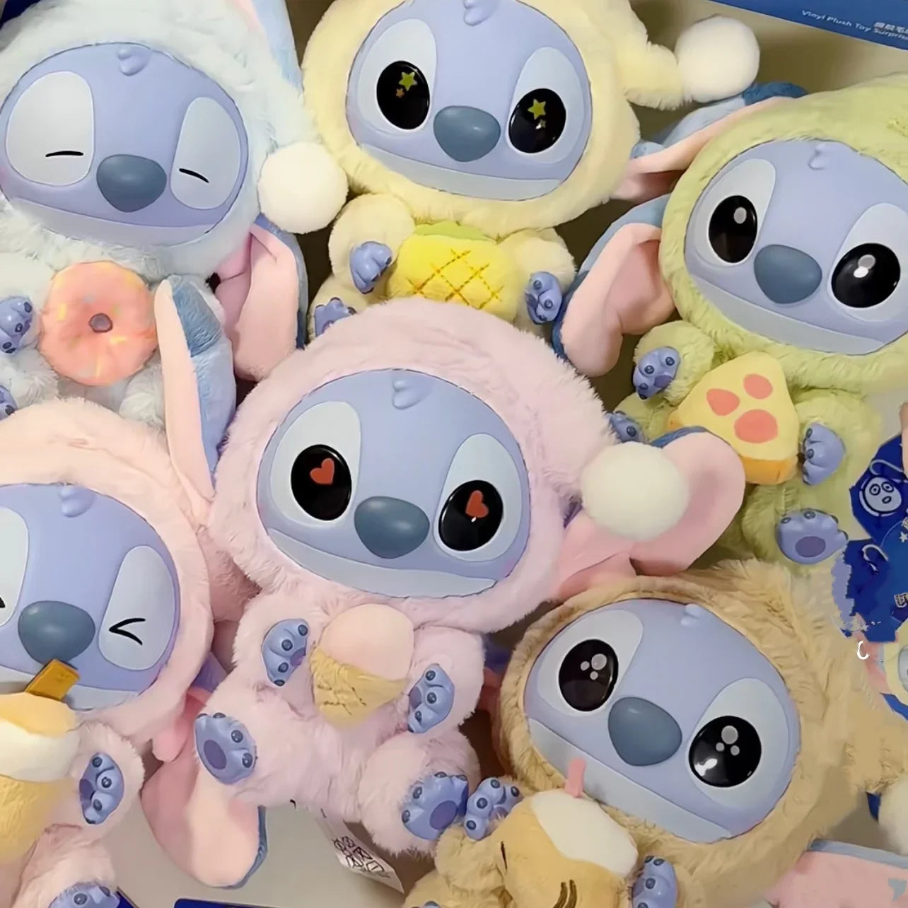New Miniso Disney Stitch Eat Some Thing Before Sleep Series Vinyl Blind Box Bag Pendant Cute Doll Mystery Box Toy Adult Gift