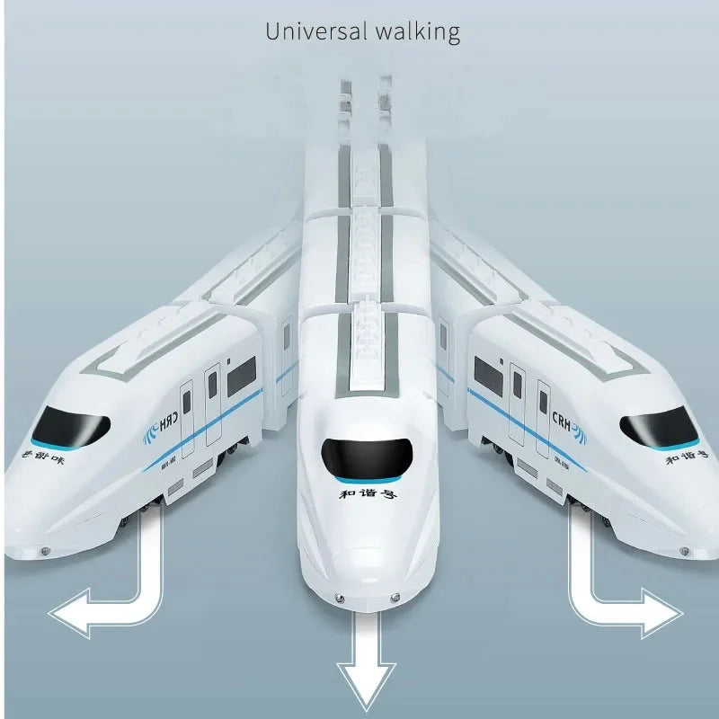 TOYMOGER Electric Train Toy – Lights, Sound &amp; 360° Bump-and-Go Action