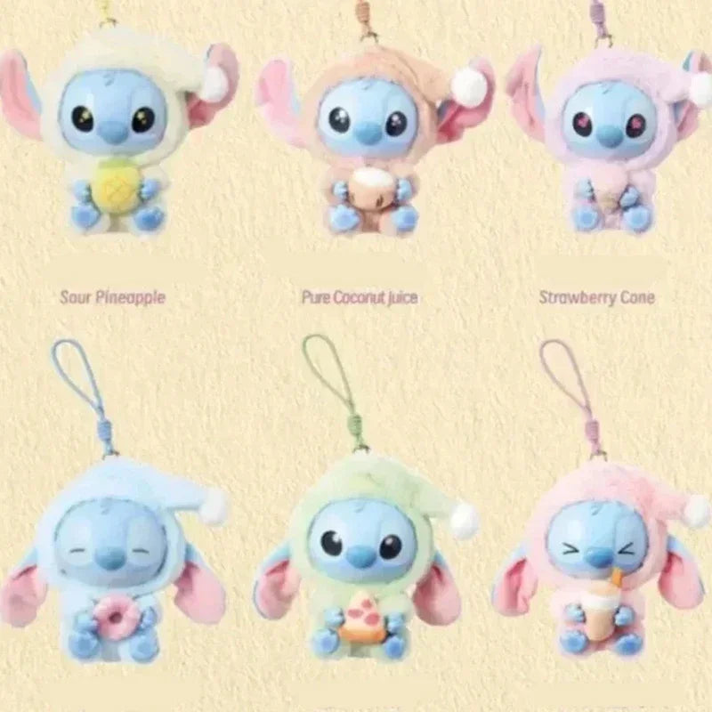 **kawaii Stitch$$ Blind Box Bag Eat Some Thing Before Sleep Series Vinyl Pendant Cute Doll Mystery Box Fluffy Doll Surprise Gift
