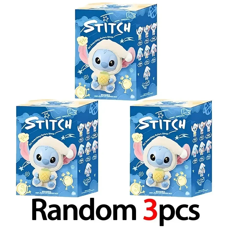 **kawaii Stitch$$ Blind Box Bag Eat Some Thing Before Sleep Series Vinyl Pendant Cute Doll Mystery Box Fluffy Doll Surprise Gift