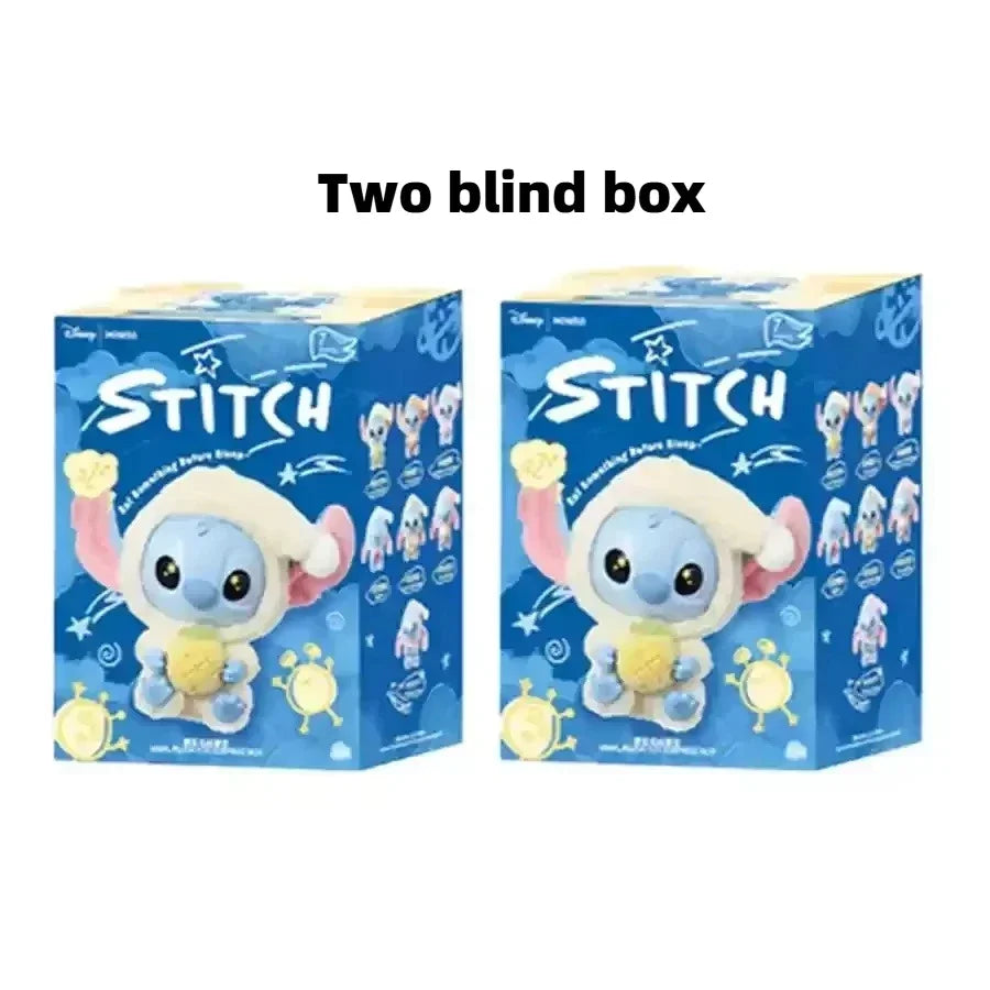 kawaii Nwe Stitch Blind Box Bag Eat Some Thing Before Sleep Series Vinyl Pendant Cute Doll Mystery Box Fluffy Doll Surprise Gift
