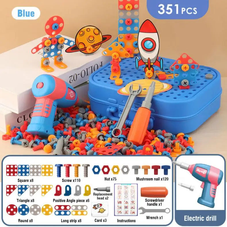 Pretend Play Drill Toys Set – Electric Drill Assembly Puzzle for Kids