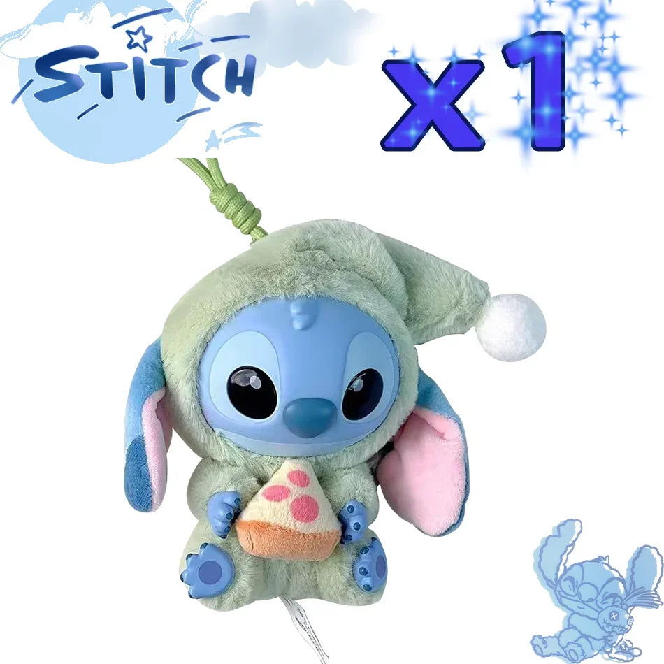 Nwe Miniso Disney Stitch Eat Some Thing Before Sleep Series Vinyl Blind Box Bag Pendant Cute Doll Mystery Box Toys Adult Gifts