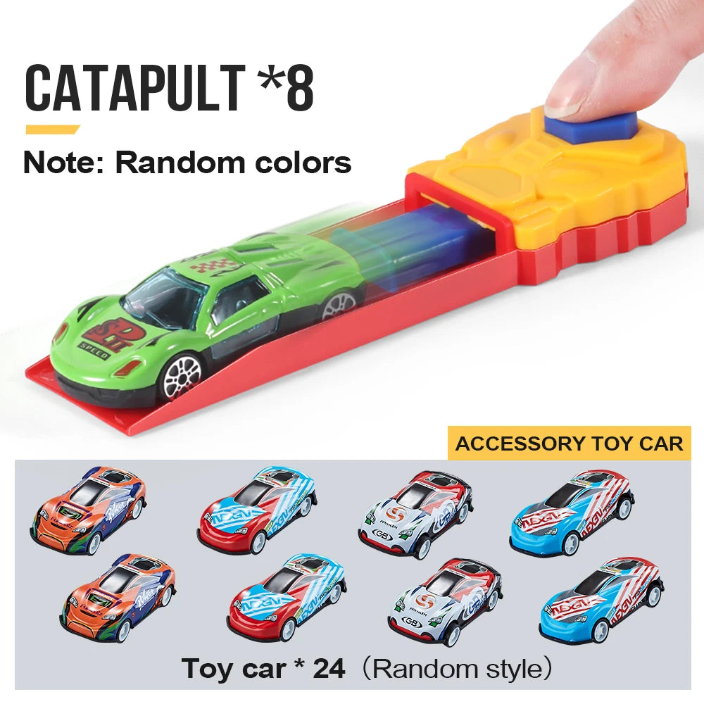 Children's toy car combination, pop-up, equipped with toy cars, various combinations, suitable for boys and girls as gifts!