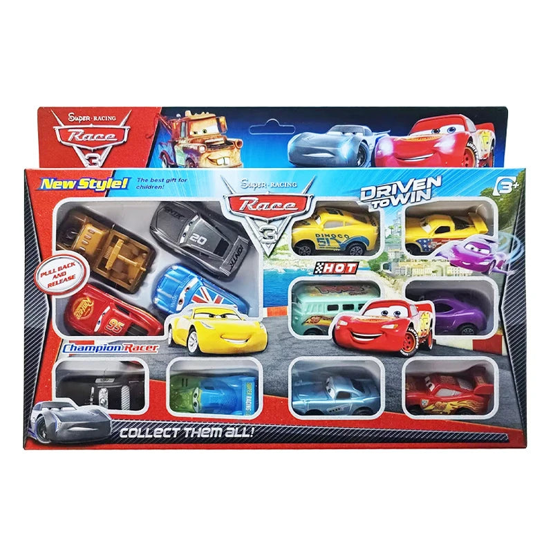 New Original Cars Disney Pixar Cars 3 Toys Lightning McQueen Mini Car Rebound Car Jackson Storm PVC Model Children's Gift Boxes