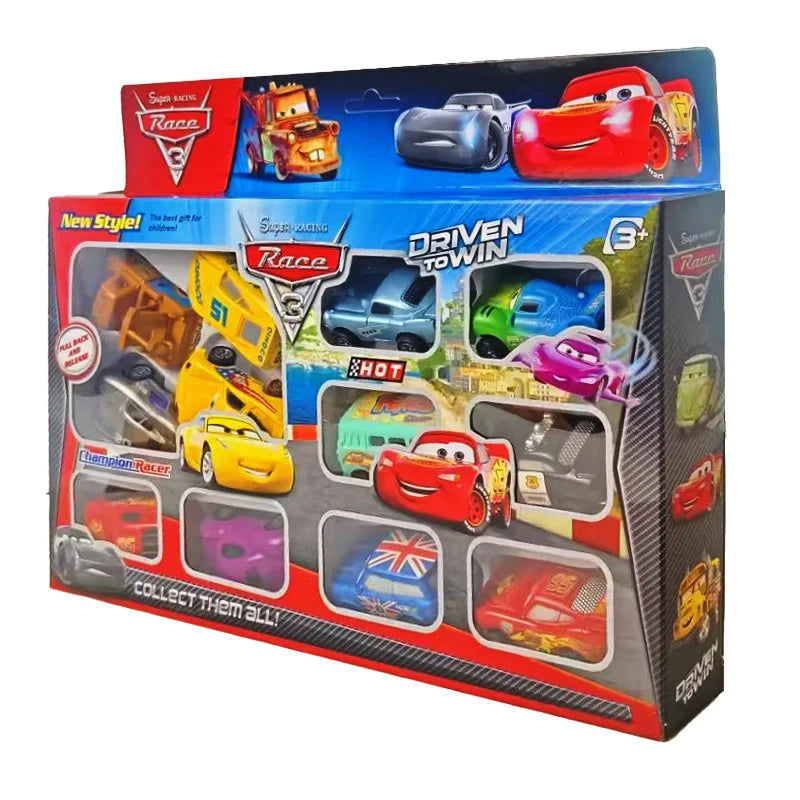 New Original Cars Disney Pixar Cars 3 Toys Lightning McQueen Mini Car Rebound Car Jackson Storm PVC Model Children's Gift Boxes