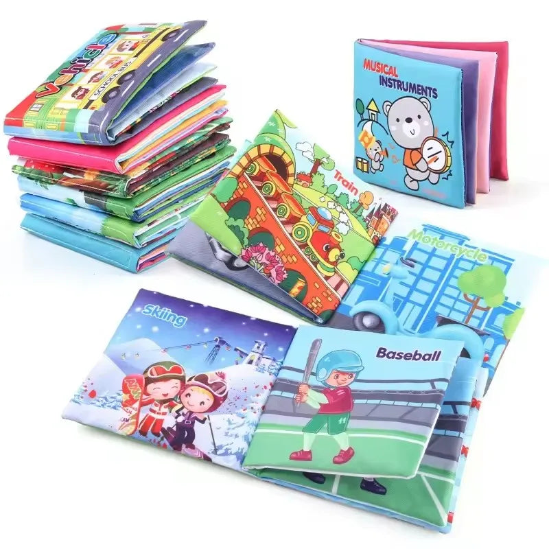 Tear-Resistant Sound-Making Palm-Shape Early Education Cognitive English Toy Book for Infants And Toddlers with Insect And Anima