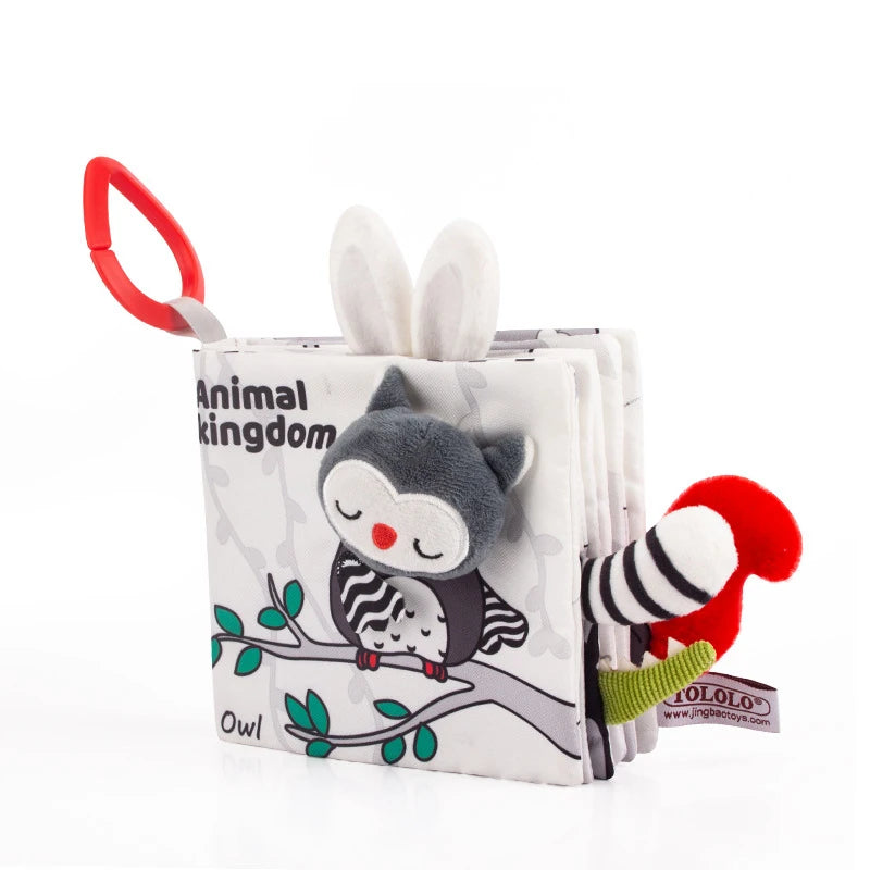 3D Touch Feel High Contrast Cloth Sensory Book Baby Toys 0 6 12 Months Early Learning Stroller Toys for Infants Toddler Gifts