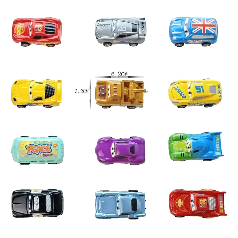 New Original Cars Disney Pixar Cars 3 Toys Lightning McQueen Mini Car Rebound Car Jackson Storm PVC Model Children's Gift Boxes