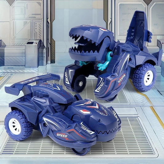 2-in-1 Dinosaur Deformation Car – One-Step Collision Transformation Mini Vehicle Toy