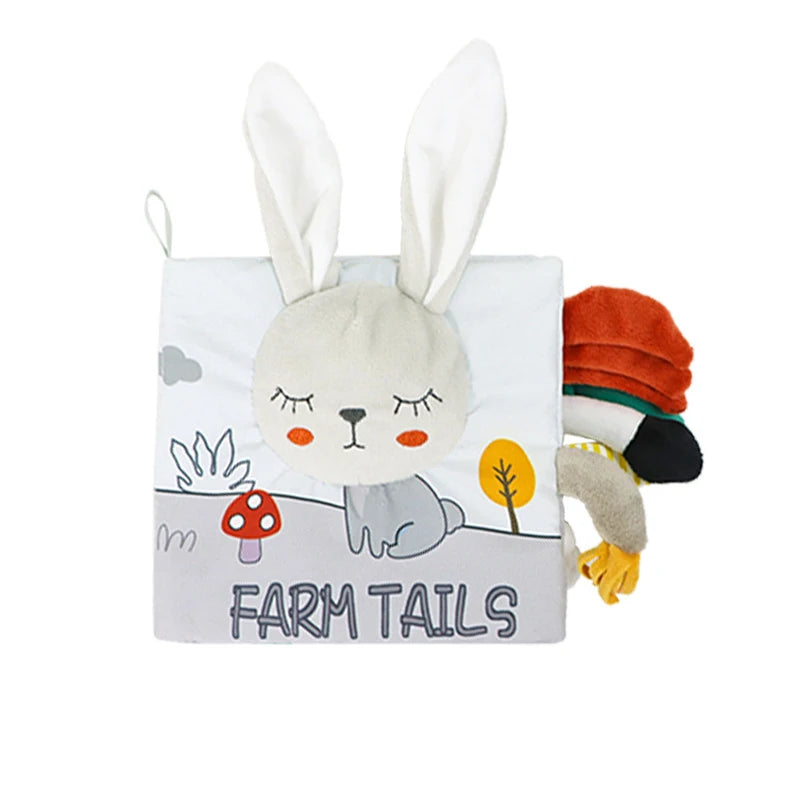 3D Touch Feel High Contrast Cloth Sensory Book Baby Toys 0 6 12 Months Early Learning Stroller Toys for Infants Toddler Gifts