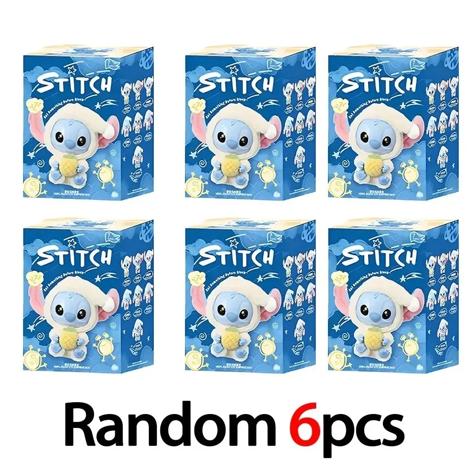 **kawaii Stitch$$ Blind Box Bag Eat Some Thing Before Sleep Series Vinyl Pendant Cute Doll Mystery Box Fluffy Doll Surprise Gift